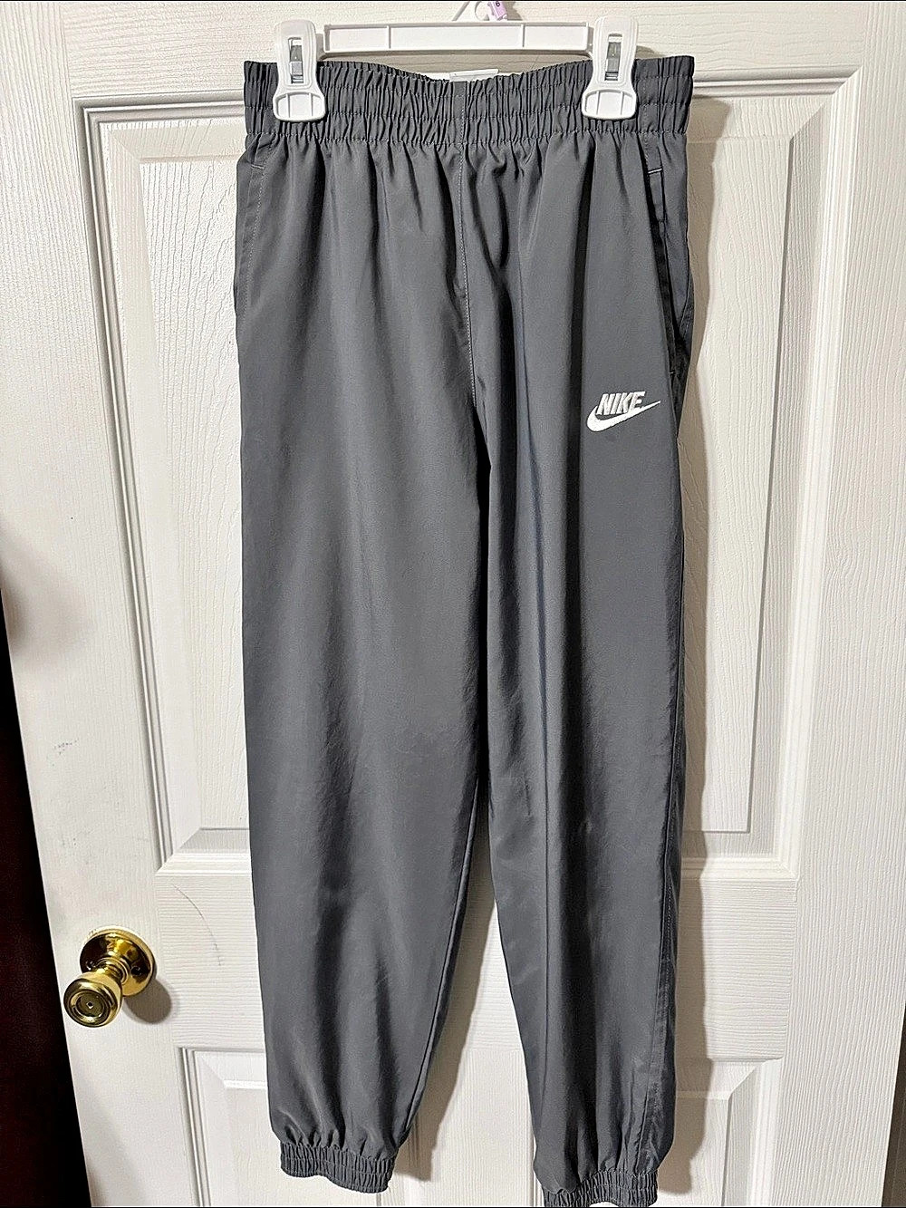 Nike Sportswear Classic Woven Track Athletic Pants Gray Medium